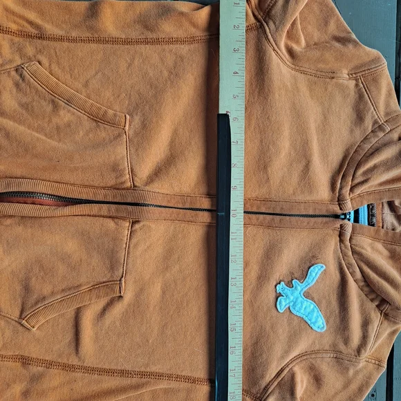 American Eagle Outfitters Burnt Orange Hoodie with Eagle Emblem - Picture 4 of 6